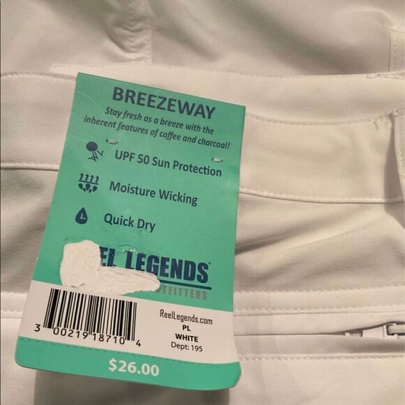 REEL LEGENDS PETITE LARGE 3 Pockets White Shorts - Picture 4 of 7